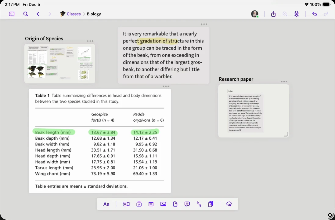 Allume app showing inbox feature